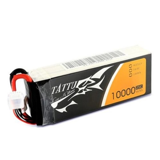 Tattu/Gens Ace 10000mAh 22,2 V 25C 6S Lipo-Akku für Rc Drone Airplane UAV